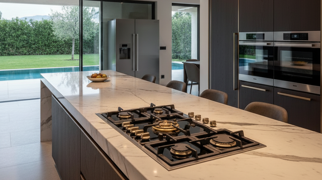 Biệt thự (gia đình đông thành viên) chọn bếp gas đẳng cấp và hiện đại